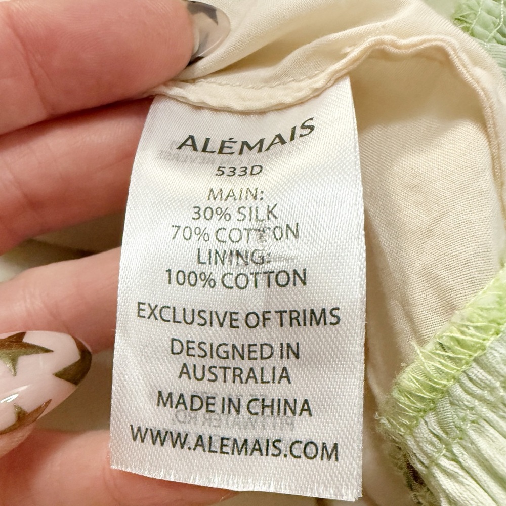 Alemais - Clementine Tiered Dress Multi Pastel Floral - size AUS 12 or US 8 - Picture 10 of 16
